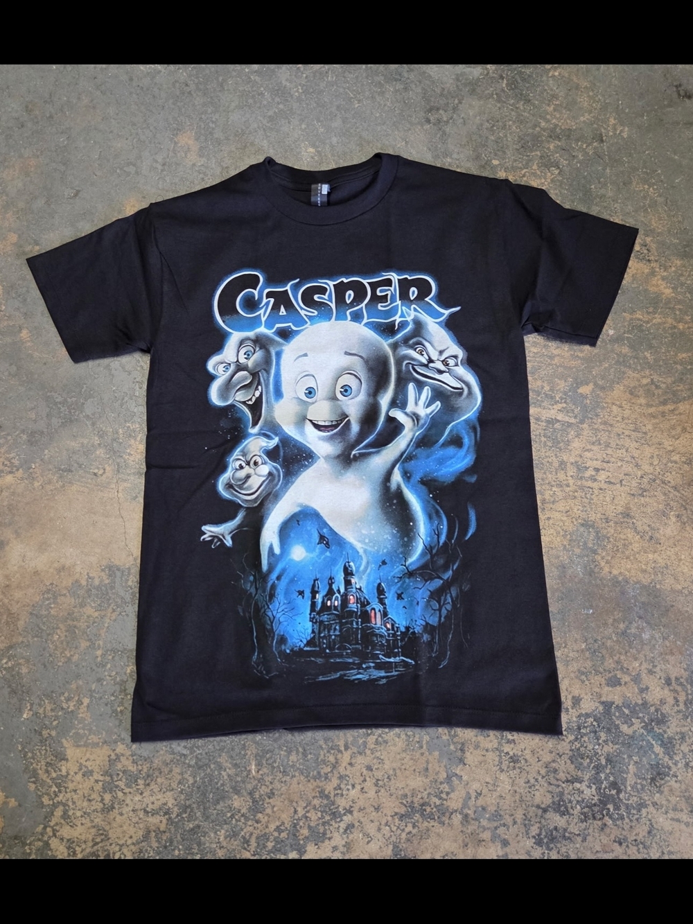 Casper Kids' Black Graphic Tee - Iconic Ghost Print